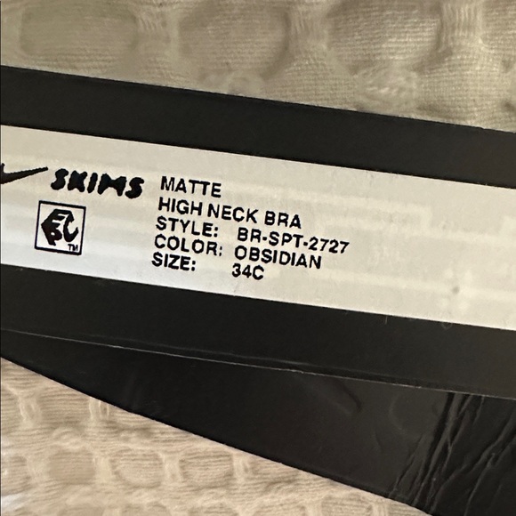 SKIMS Black Nike sports bra 34C - Picture 2 of 4